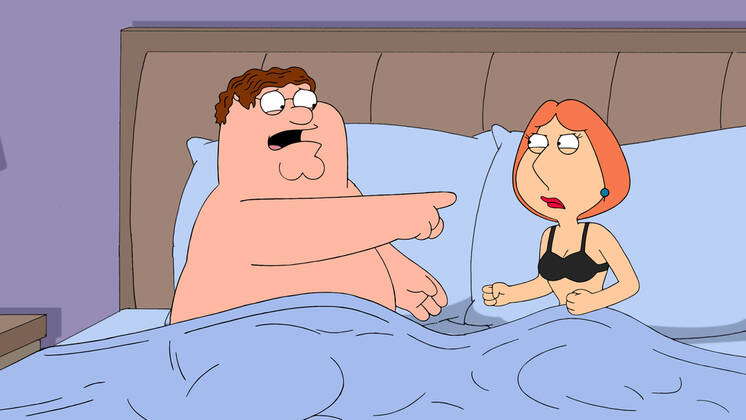 FAMILY GUY, l-r: Peter Griffin, Lois Griffin in The Nanny Goats . TM