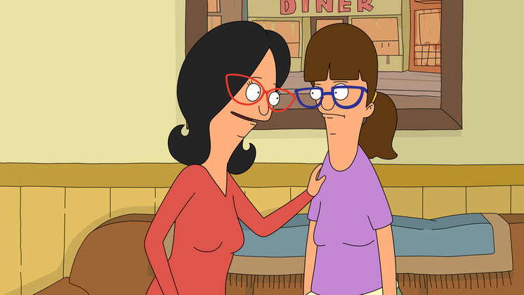 BOB S BURGERS, (from left): Linda Belcher, Tina Belcher, Louise Belcher ...