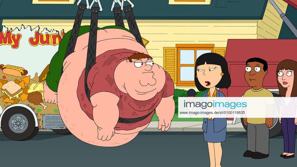 FAMILY GUY, left: Peter Griffin, Tricia Takanawa in Saturated Fat Guy ...