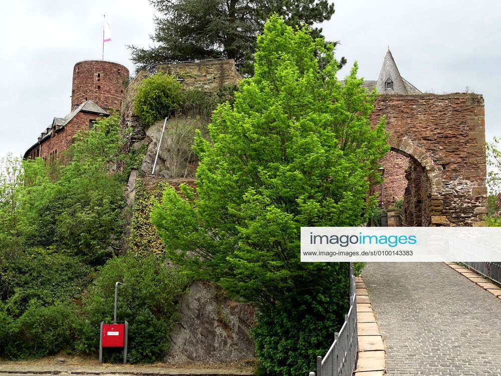 Hengebach Castle in Heimbach is the landmark of the small town in the ...