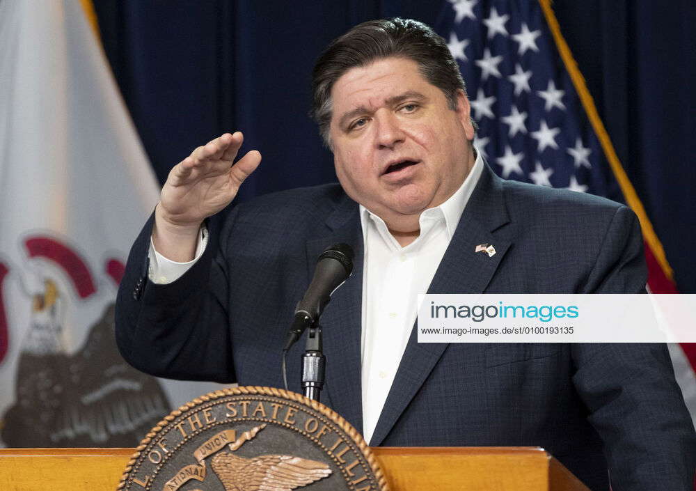 April 19, 2020, Chicago, IL, USA: Illinois Gov. J.B. Pritzker Speaks ...