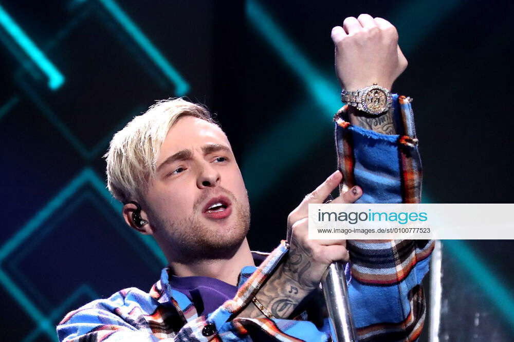 MOSCOW, RUSSIA MAY 16, 2020 Singer Egor Kreed performs during an online concert as part of the
