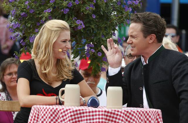 1108 Stefanie Hertel, Stefan Mross ARD Television Entertainment Show ...