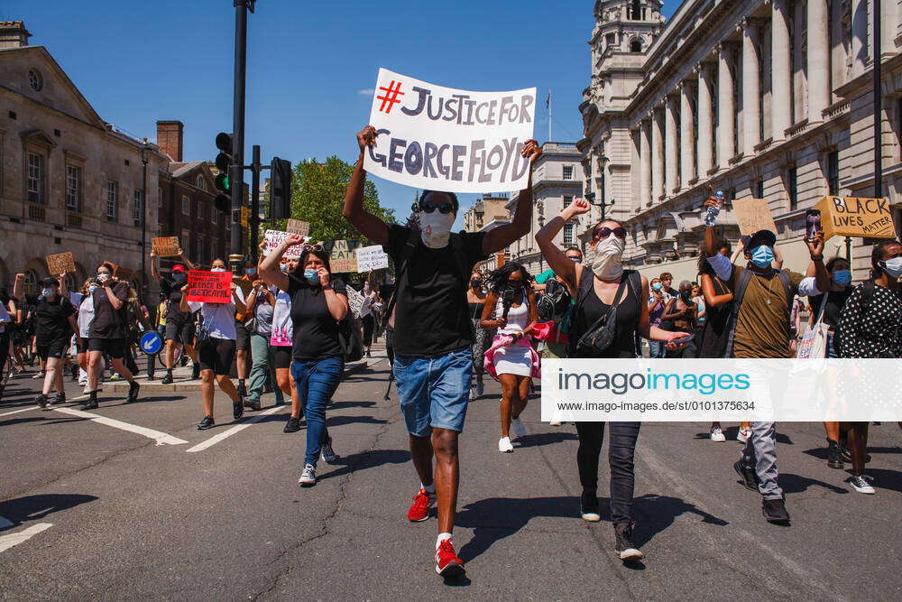 May 31, 2020, London, United Kingdom: Activists march along Whitehall ...