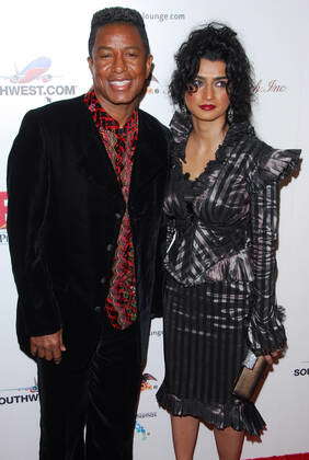 Jermaine Jackson and Wife Margaret Maldonado Jackson at the Ebony Pre-Oscar  Celebration held at the