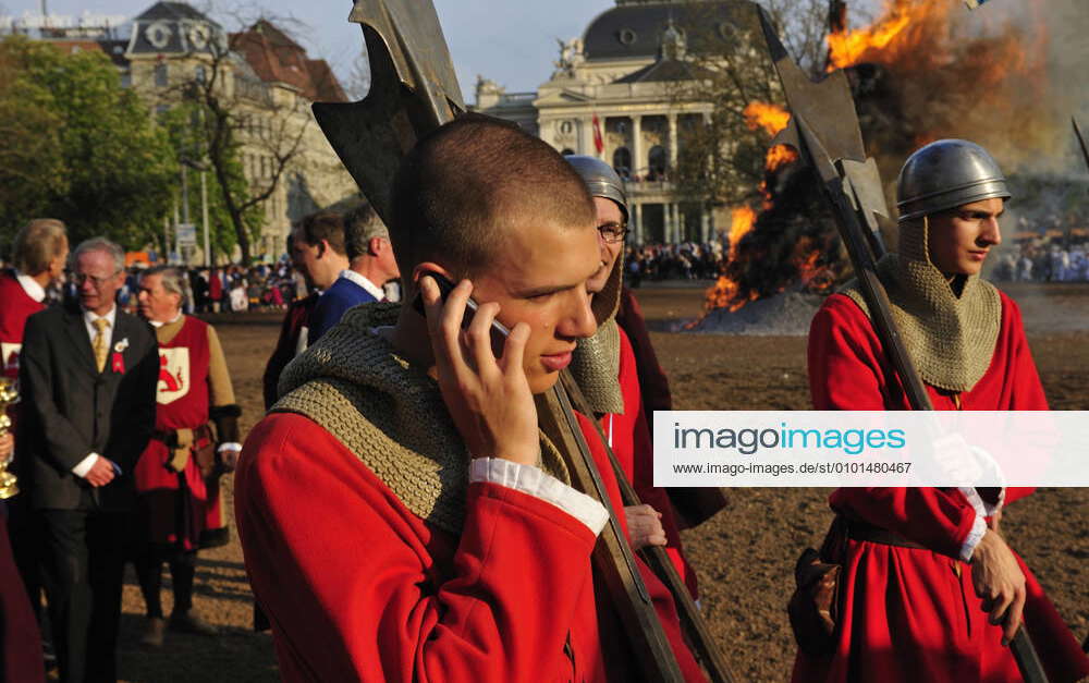 Sechseläuten, an old traditional festival in Zurich The climax, the Böög puppet symbolizes winter
