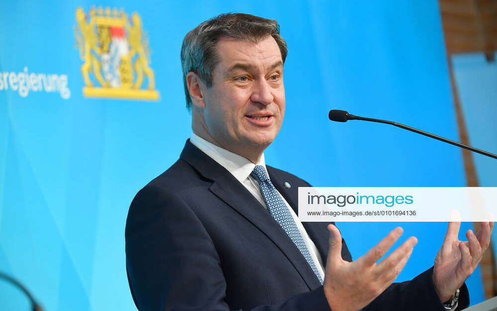 Markus SOEDER State Premier of Bavaria and CSU Chairman Gesture, single ...