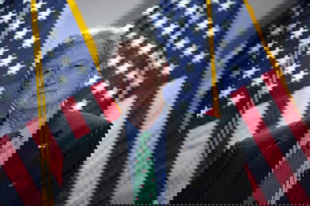 United States Senator John Neely Kennedy walks through the Senate Subway at the United States