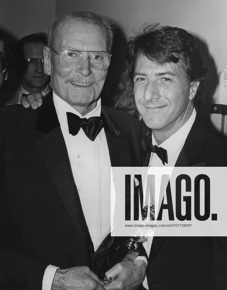 Laurence Olivier and Dustin Hoffman Los Angeles.CA.USA. LIBRARY