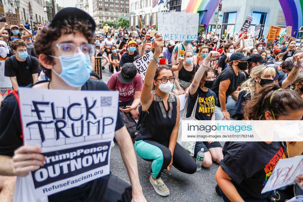 June 20 2020 New York United States Editors Note Image Contains Profanityprotesters Holding 