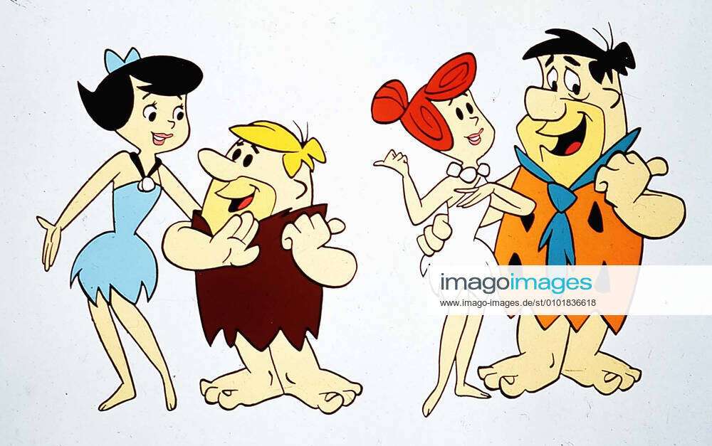 Mid-Century Era Barney and Betty Rubble of 'The Flintstones