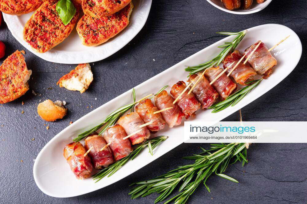 Dates wrapped in bacon and delicious tapas