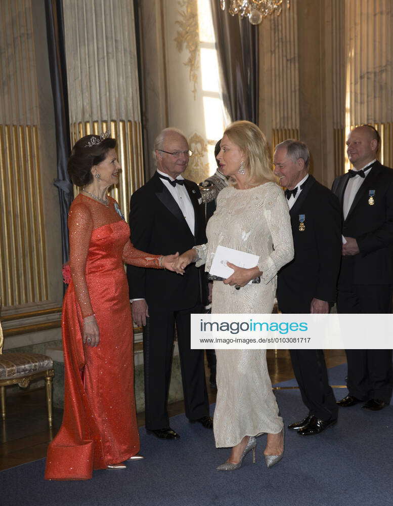 Queen Silvia, king Carl XVI Gustaf, Eva O Neill Banquet in connection ...