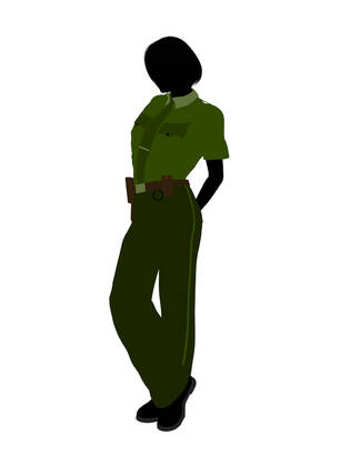 Female Sheriff Art Illustration Silhouette Female sheriff silhouette ...