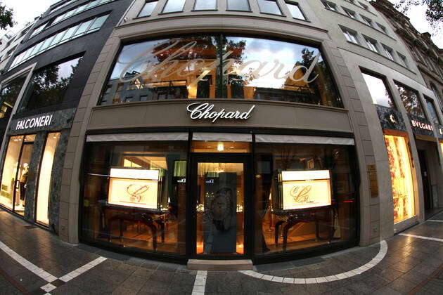 A shop of the watchmakers and jewellers Chopard in the