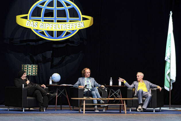 Torsten Sträter, Olaf Schubert and Johann König at the open air comedy