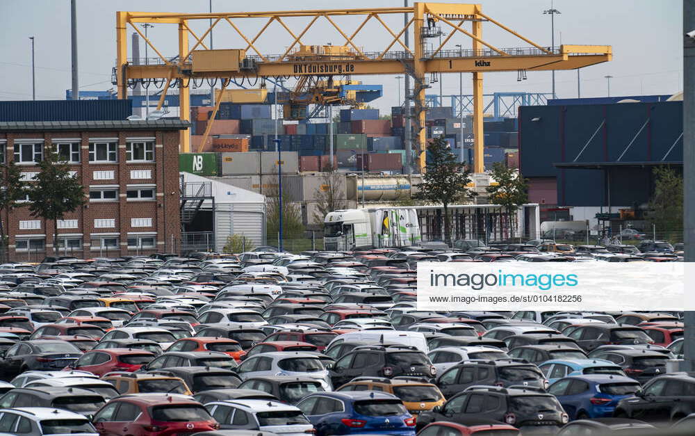 Car terminal in the inland port Logport I, in Duisburg am Rhein