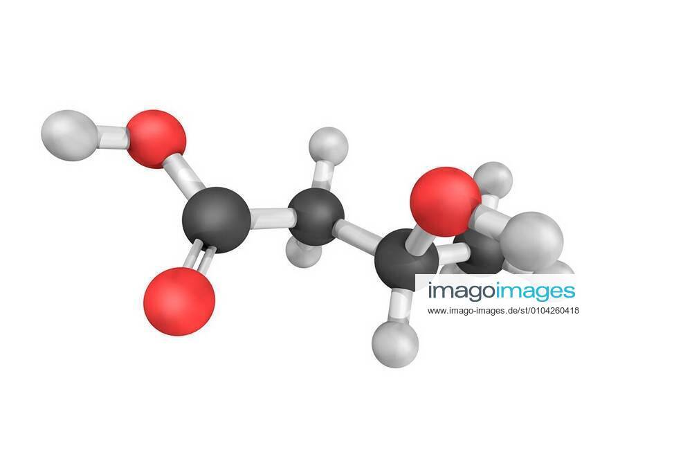 3d structure of 3-hydroxybutyric acid, an organic compound and a beta ...