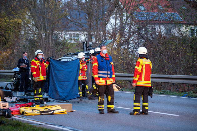 Metzingen Accident B312, Serious Traffic Accident, Several Vehicles ...