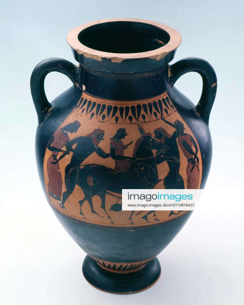 Painter of Berlin 1686, Attic BlackFigure Panel Amphora (side A