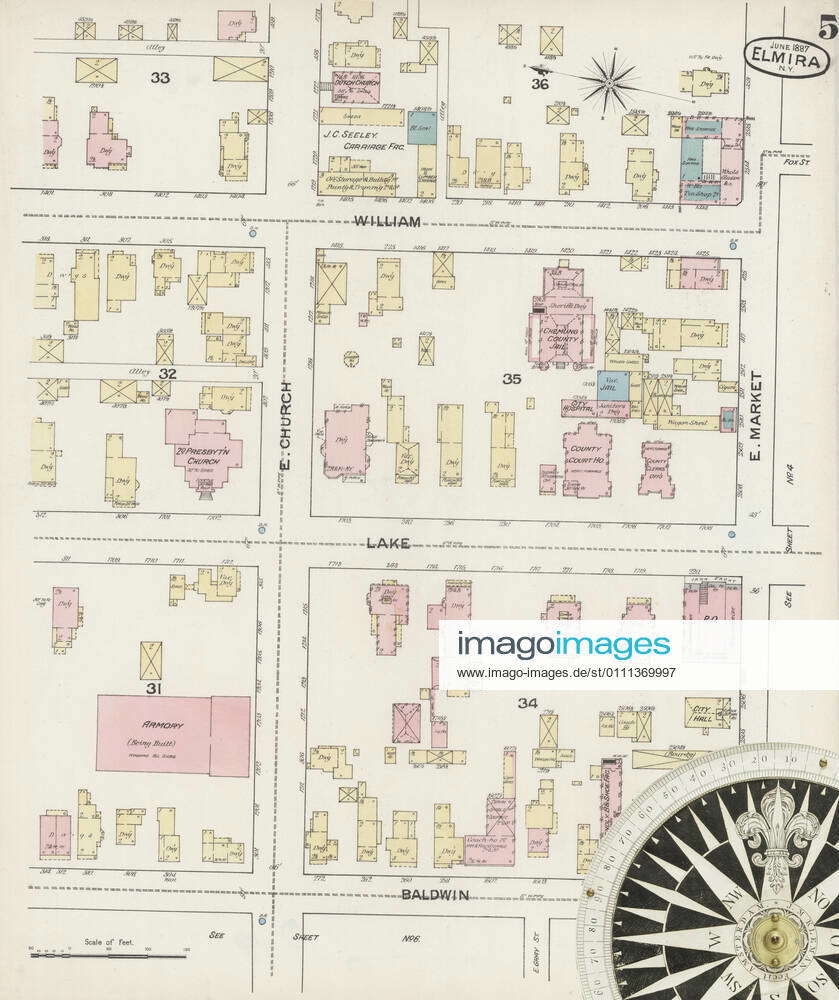 Image 6 of Sanborn Fire Insurance Map from Elmira, Chemung County, New ...