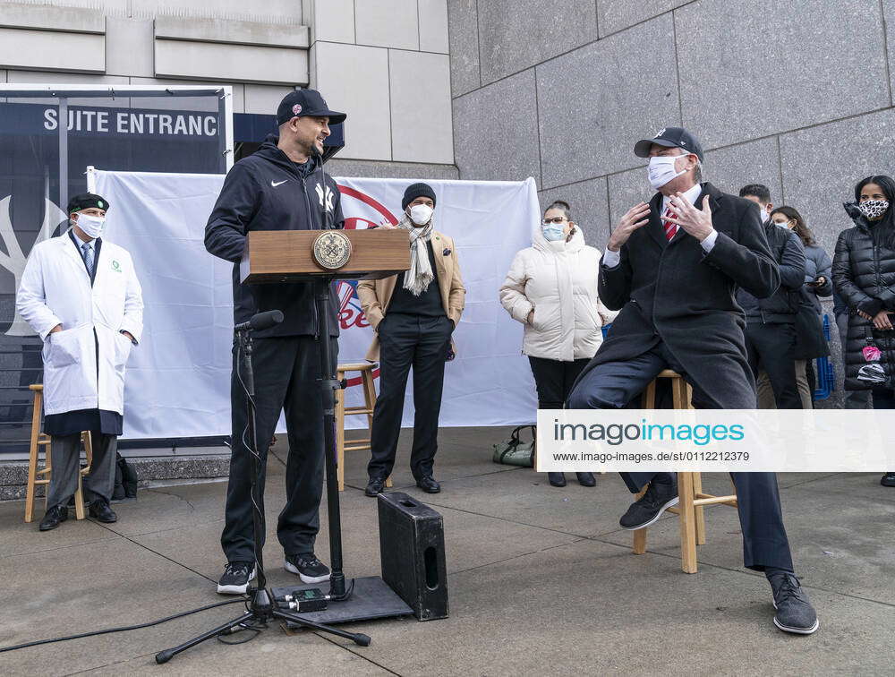 New York: Opening of mass vaccination site at Yankee Stadium Yankees ...