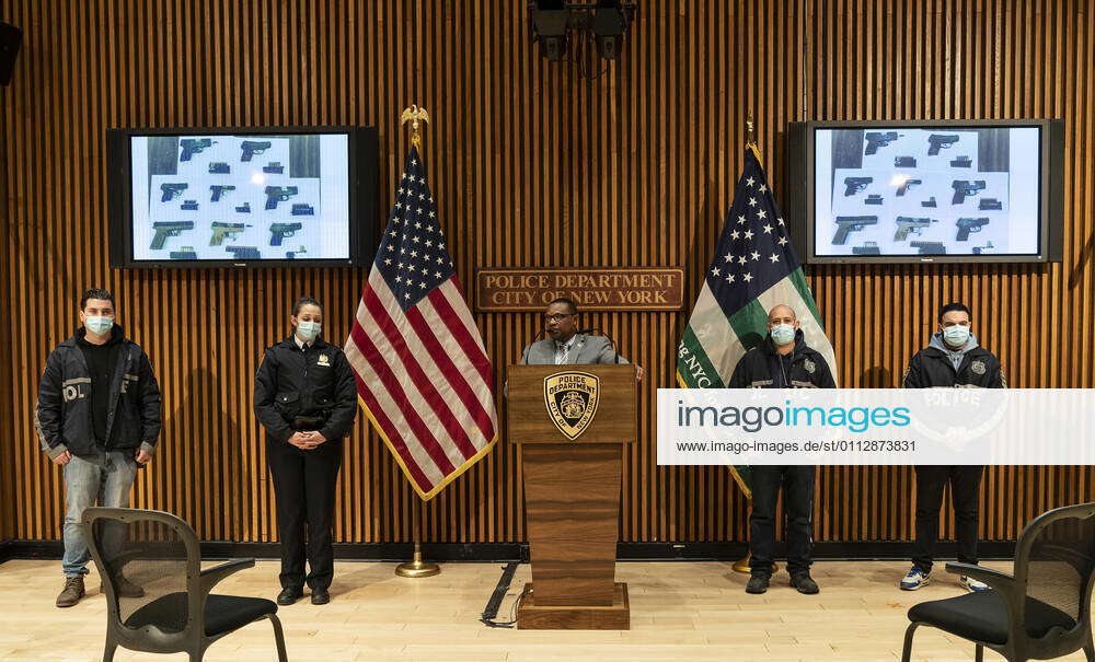 NYPD press conference on gun charges arrests Assistant Chief Miguel ...