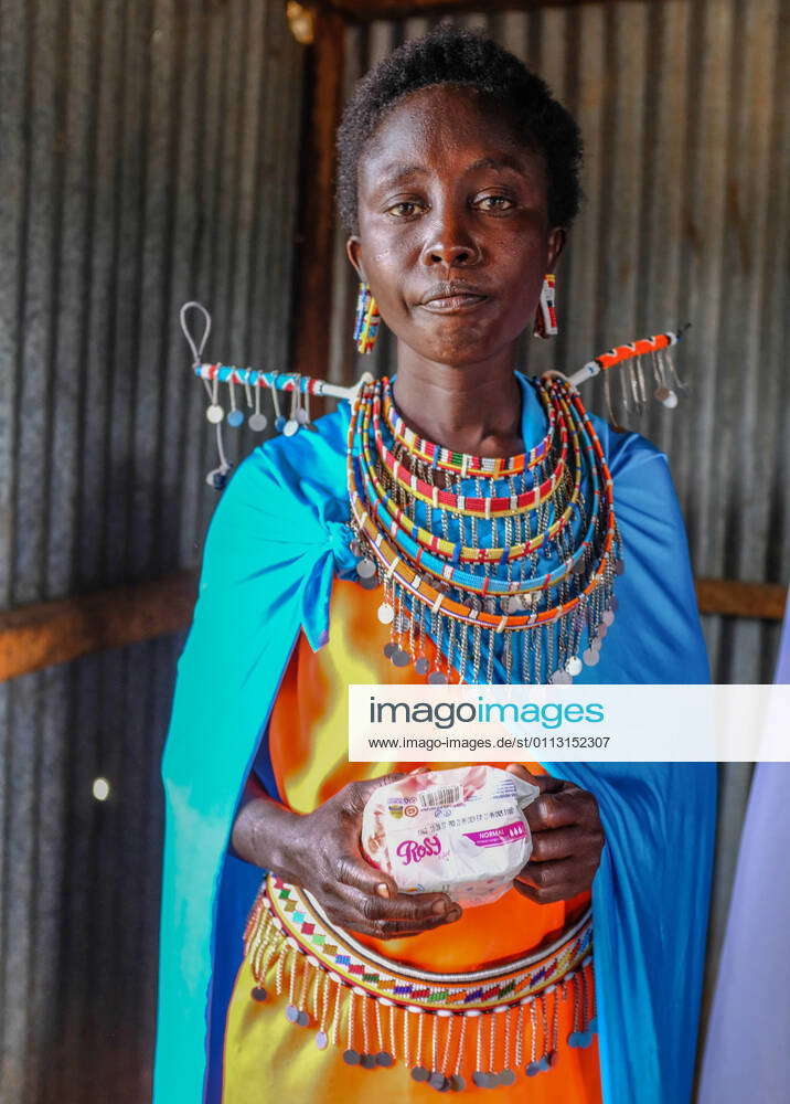 February 14, 2021, Nairobi, Kenya: A Maasai Woman dressed in her