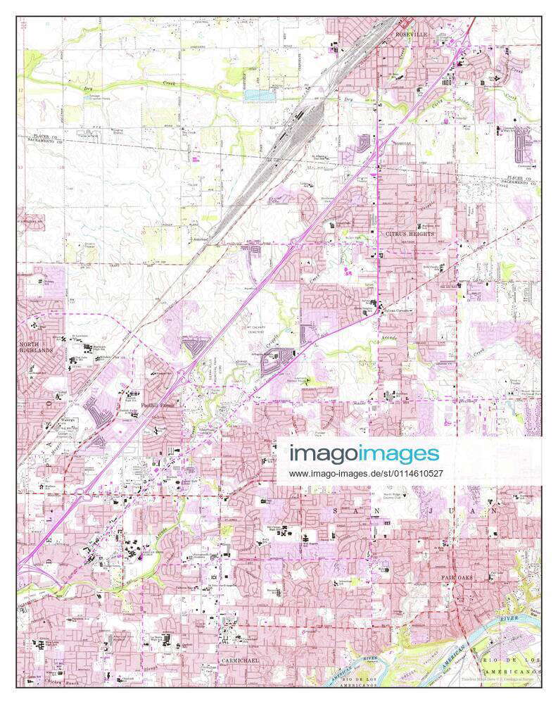 Citrus Heights, California, map 1967, 1:24000, United States of America ...