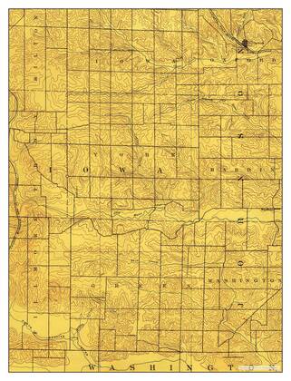 Oxford, Iowa, map 1891, 1:62500, United States of America by Timeless ...