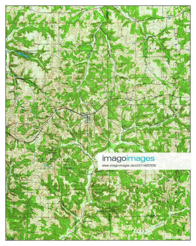 Birdseye Indiana Map 1957 1 24000 United States Of America By   M 