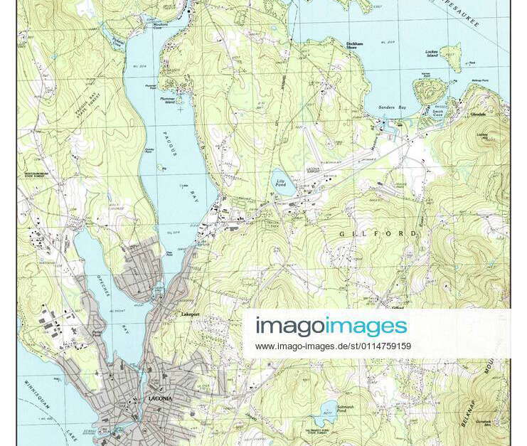 Laconia, New Hampshire, map 1987, 124000, United States of America by