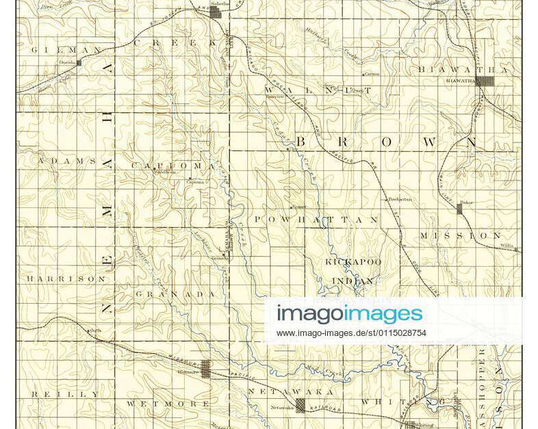 Hiawatha, Kansas, map 1894, 1:125000, United States of America by ...