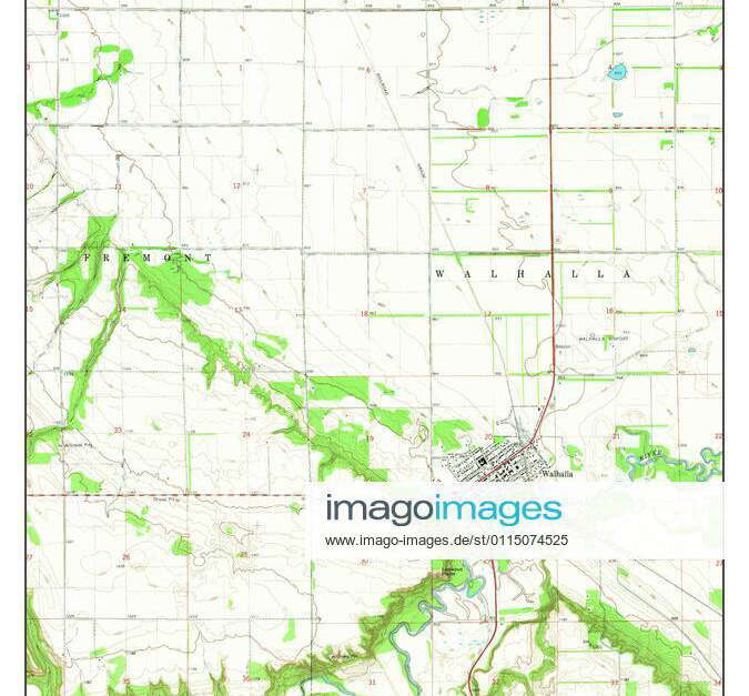 Walhalla, North Dakota, map 1964, 124000, United States of America by