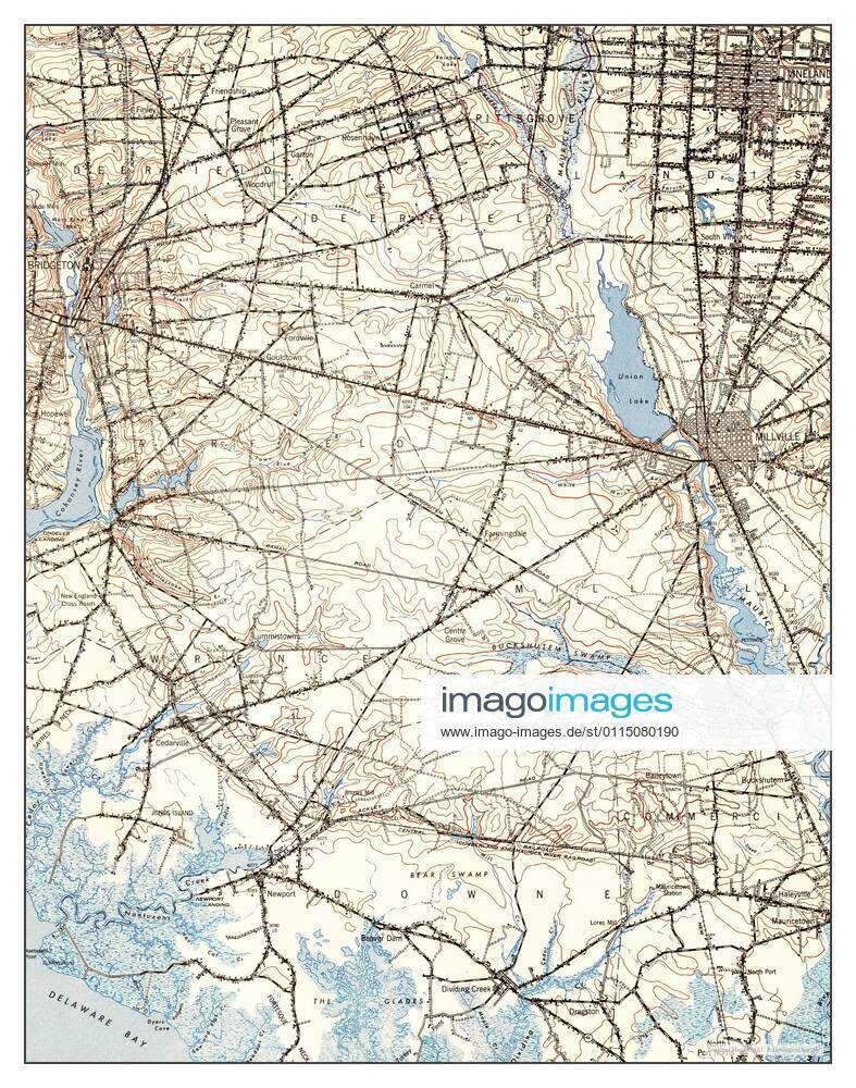 Bridgeton, New Jersey, map 1948, 162500, United States of America by