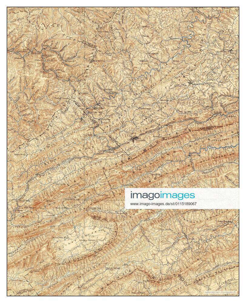 Pocahontas, Virginia, map 1895, 1125000, United States of America by