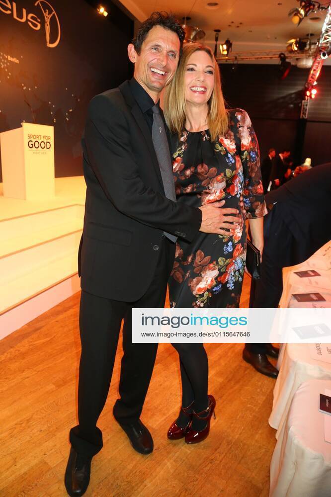 Michael Teuber and Susanne on the blue carpet at the Laureus Sport for ...