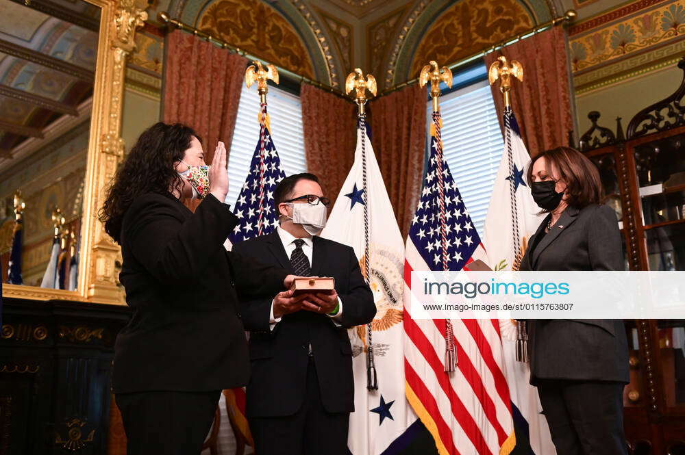 U.S. Vice President Kamala Harris swears in Isabel Guzman ...