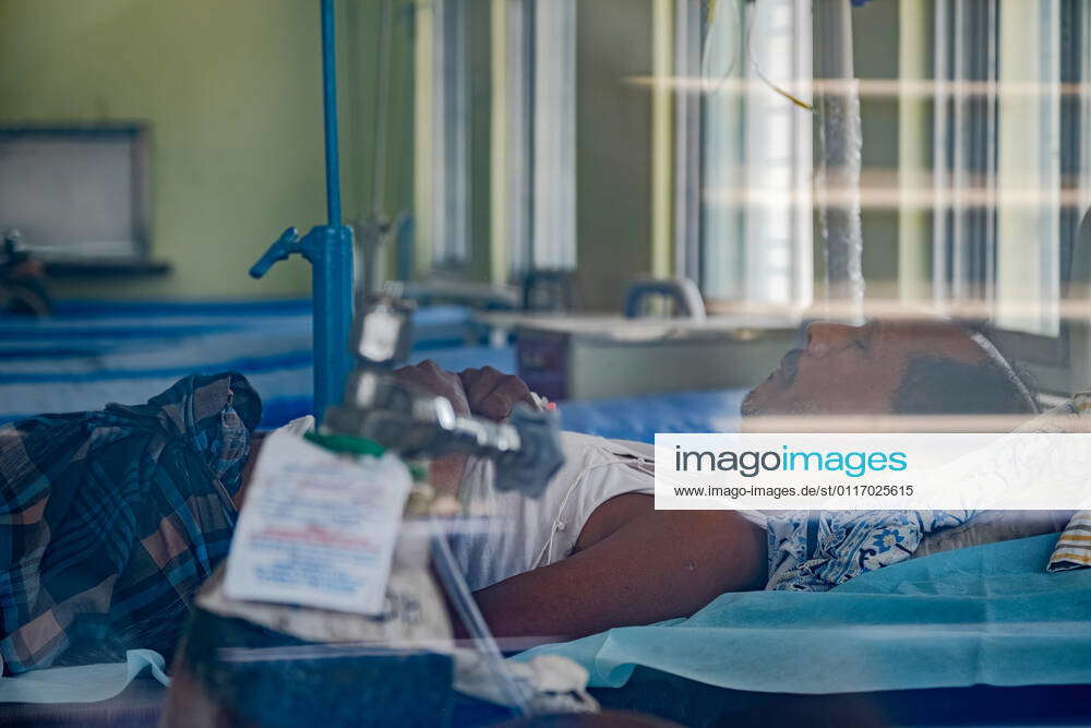 April 30, 2021, Kolkata, India A covid patient seen lying on a bed