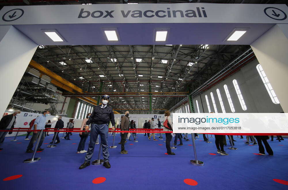 The Covid19 Vaccine Center at the Atitech hangar of Naples Capodichino