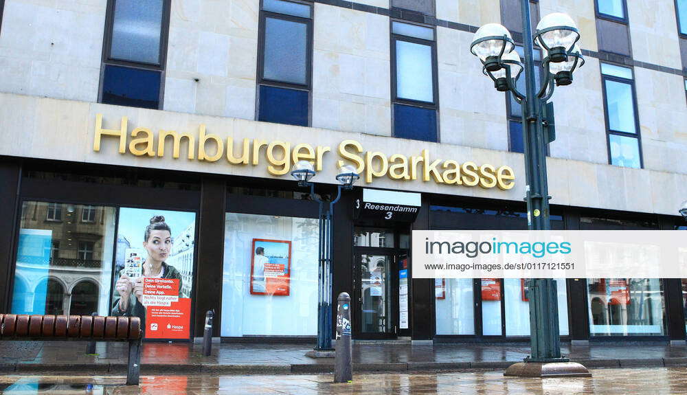 Branch of Hamburger Sparkasse at Reesendamm 3 in downtown Hamburg Old Town