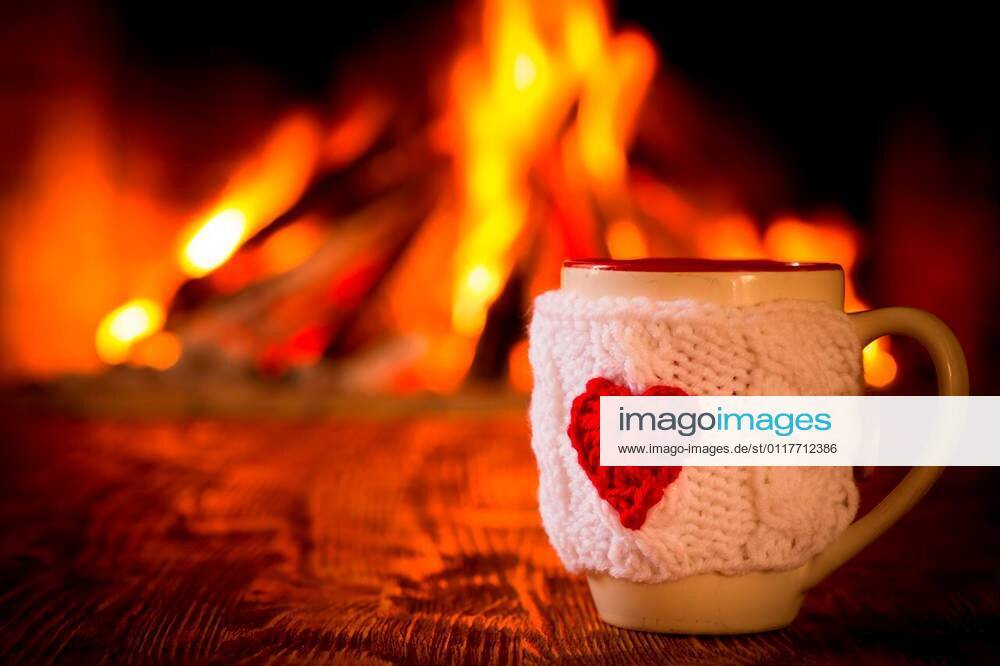 Cup Of Coffee Near Fireplace Valentine S Day At Home Winter Holiday cup-of-coffee-near-fireplace-valentine-s-day-at-home-winter-holiday