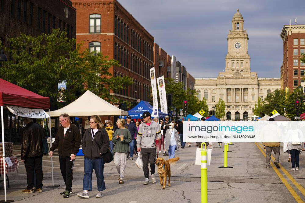 May 15, 2021, Des Moines, Iowa, U.S: People walk through the Des Moines Farmers Market with the