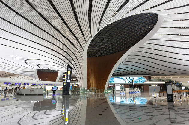 Beijing, China 30 September, 2019 terminal of Beijing Daxing New ...