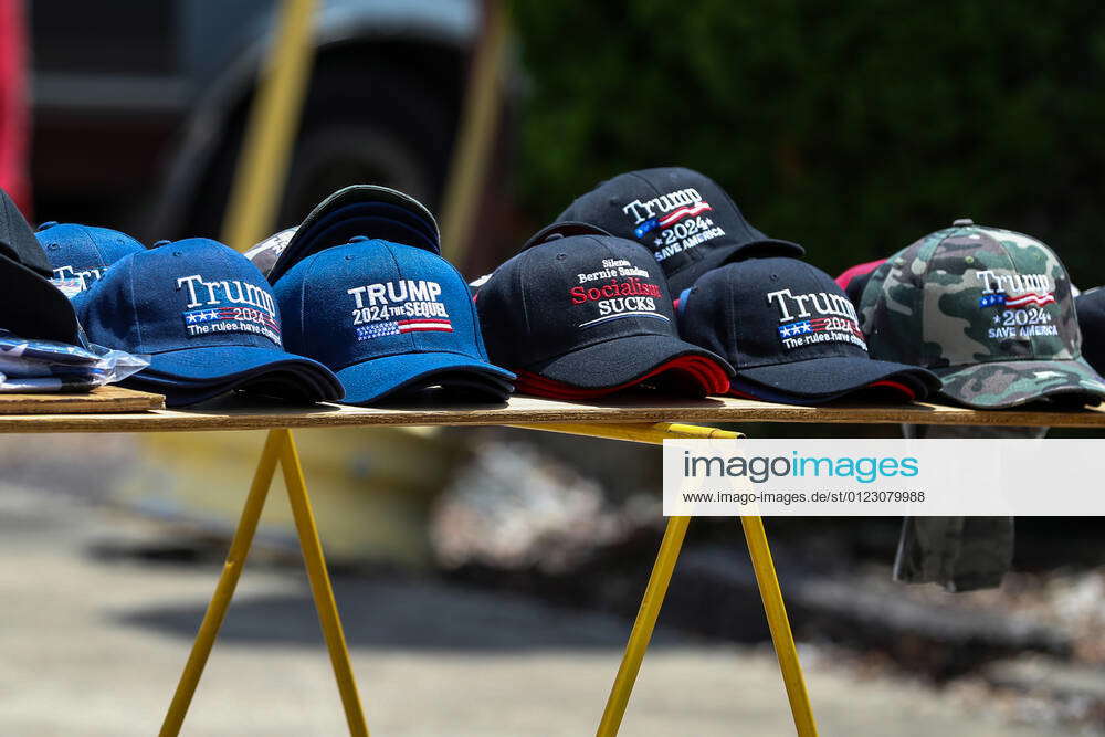 June 26, 2021, Danville, Pennsylvania, United States Trump 2024 hats