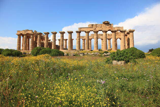 Sizilien, Selinunt, Tempel E In Der Archaeologischen Ausgrabungsstaette 