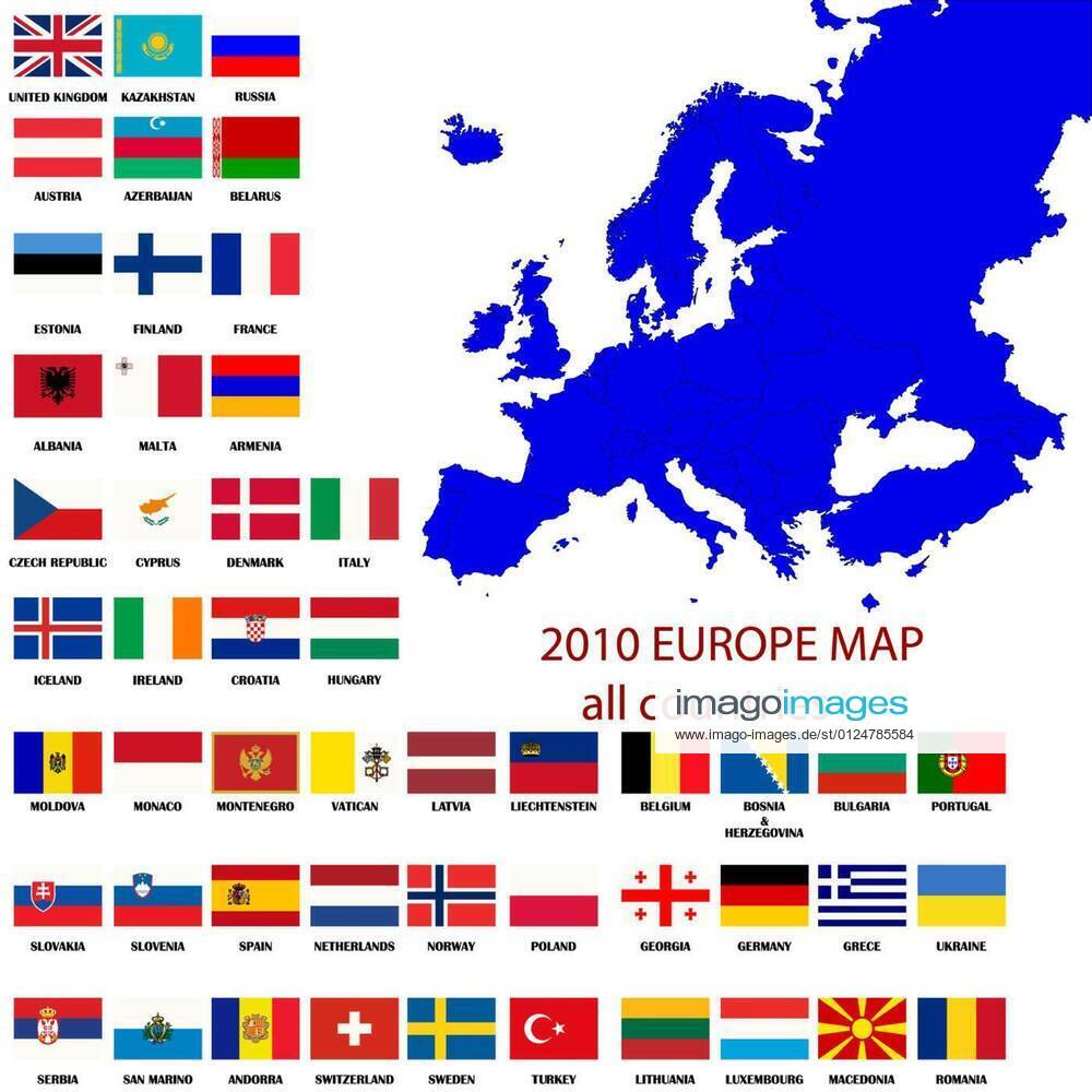 Editable map of Europe