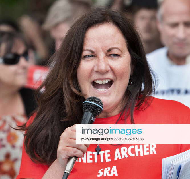 June 26, 2021, London, United Kingdom: Jeanette Archer speaks to a ...