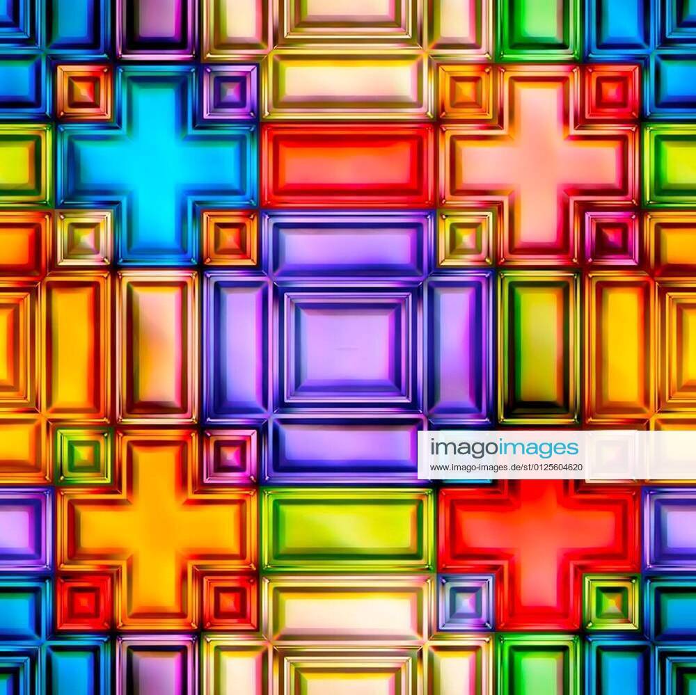 Seamless texture of abstract bright shiny colorful geometric shapes ...