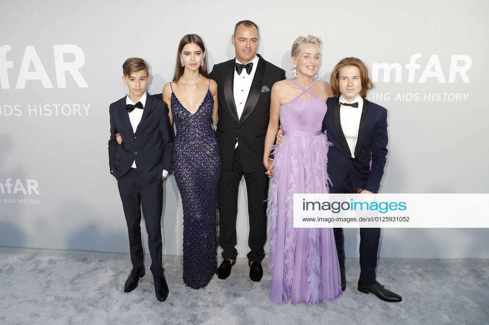 Helena Gatsby with brother, Milutin Gatsby, Sharon Stone and Roan